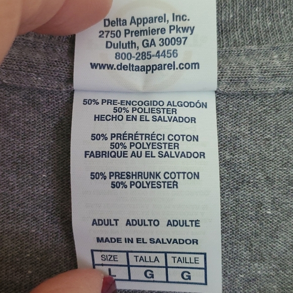 Delta RealTree Gray Graphic Fish Short Sleeve T-Shirt L - Picture 3 of 9